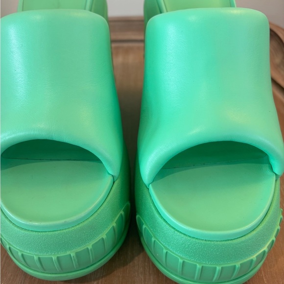 FENDI Nappa Fashion Show Platform 140mm Slide Sandals 39.5 - Picture 15 of 15